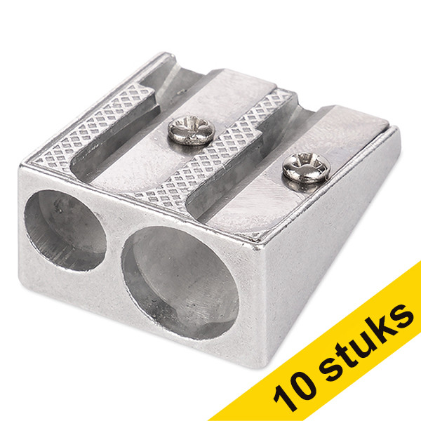 Aanbieding: 10x 123inkt puntenslijper met dubbele mesjes 390669 - 1