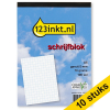 Aanbieding: 10x 123inkt schrijfblok A5 geruit 5 mm 70 grams 100 vel