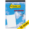 Aanbieding: 10x 123inkt schrijfblok A6 gelinieerd 70 grams 100 vel