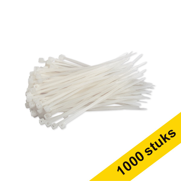 Aanbieding: 10x 123inkt tiewrap 100 x 2,5 mm wit (100 stuks) 302426 - 1