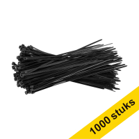 Aanbieding: 10x 123inkt tiewrap 200 x 3,6 mm zwart (100 stuks)