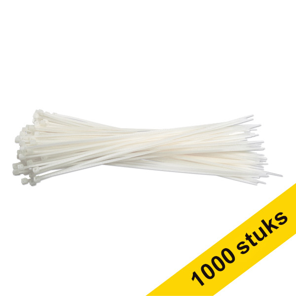 Aanbieding: 10x 123inkt tiewrap 292 x 3,6 mm wit (100 stuks) 302432 - 1