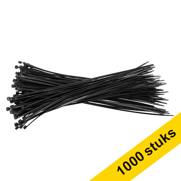Aanbieding: 10x 123inkt tiewrap 300 x 3,6 mm zwart (100 stuks)  302221 - 1