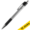 Aanbieding: 10x 123inkt vulpotlood 0,7 mm met rubberen grip zilver 301207 - 1
