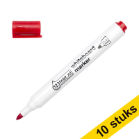 Aanbieding: 10x 123inkt whiteboard marker rood (2,5 mm rond)