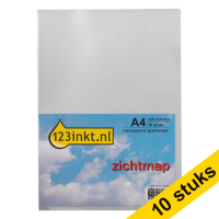 Aanbieding: 10x 123inkt zichtmap glashelder transparant A4 120 micron (10 stuks)  301210