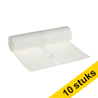 Aanbieding: 10x 123schoon LDPE vuilniszakken transparant 150 liter (10 stuks)
