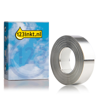 Aanbieding: 10x Dymo S0720180 / 35800 Rhino aluminium tape zelfklevend zilver 12 mm (123inkt huismerk) 650790