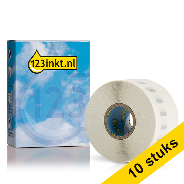 Aanbieding: 10x Dymo S0722410 / 99013 brede transparante adresetiketten (123inkt huismerk) nieuwe versie 650892 - 1