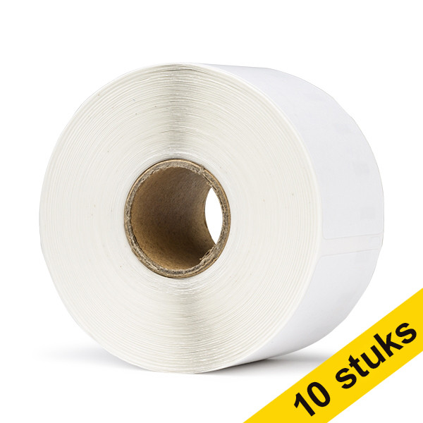 Aanbieding: 10x Dymo S0722520 / 11352 grote etiketten voor retouradres (123inkt huismerk) S0722520C 650513 - 1