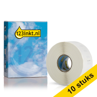 Aanbieding: 10x Dymo S0722550 / 11355 verwijderbare multifunctionele etiketten (123inkt huismerk) nieuwe versie 650894
