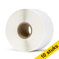 Aanbieding: 10x Dymo S0722560 / 11356 verwijderbare witte naambadge (123inkt huismerk)