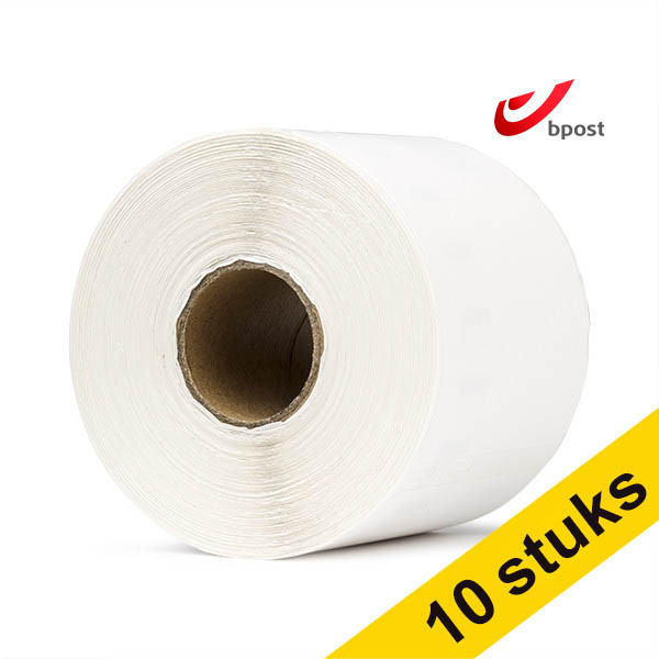 Aanbieding: 10x Dymo S0904980 extra grote Bpost verzendlabels (123inkt huismerk) 653345 - 1
