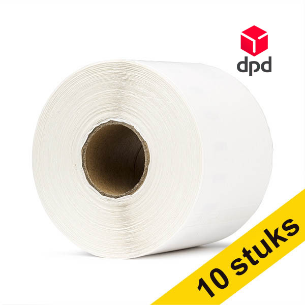 Aanbieding: 10x Dymo S0904980 extra grote DPD verzendlabels (123inkt huismerk) nieuwe versie 653405 - 1