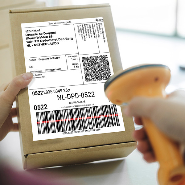 Aanbieding: 10x Dymo S0904980 extra grote DPD verzendlabels (123inkt huismerk) nieuwe versie 653405 - 2