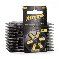 Aanbieding: 123accu Xtreme Power 10 / PR70 / Geel gehoorapparaat batterij 120 stuks (123accu huismerk)