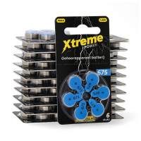 Aanbieding: 123accu Xtreme Power 675 / PR44 / Blauw gehoorapparaat batterij 120 stuks (123accu huismerk)
