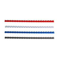 Aanbieding: 123inkt bindrug 12 mm set blauw, rood, zwart en wit (400 stuks)