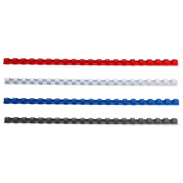 Aanbieding: 123inkt bindrug 14 mm set blauw, rood, zwart en wit (400 stuks) 340064 - 1