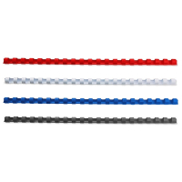 Aanbieding: 123inkt bindrug 14 mm set blauw, rood, zwart en wit (400 stuks)