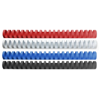 Aanbieding: 123inkt bindrug 16 mm set blauw, rood, zwart en wit (400 stuks)
