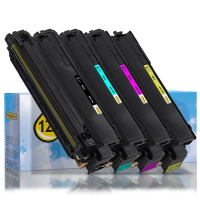 Aanbieding: 123inkt huismerk set voor HP 213X: HP W2130X, W2131X, W2132X, W2133X zwart + 3 kleuren  093711