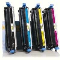 Aanbieding: 123inkt huismerk set voor HP 642A: HP CB400A, 401A, 402A, 403A zwart + 3 kleuren  130028