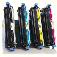 Aanbieding: 123inkt huismerk set voor HP 643A: HP Q5950A, 51A, 52A, 53A zwart + 3 kleuren  130024