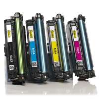Aanbieding: 123inkt huismerk set voor HP 649X / 648A: HP CE260X, CE261A, CE262A, CE263A zwart + 3 kleuren  130021