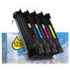 Aanbieding: 123inkt huismerk set voor HP 824A: HP CB384A, 85A, 86A, 87A drum zwart + 3 kleuren  130047
