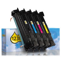 Aanbieding: 123inkt huismerk set voor HP 824A: HP CB384A, 85A, 86A, 87A drum zwart + 3 kleuren CB384AC CB385AC CB386AC CB387AC 130047