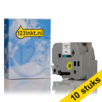 Aanbieding: 123inkt huismerk vervangt 10x Brother TZe-261 tape zwart op wit 36 mm  650545