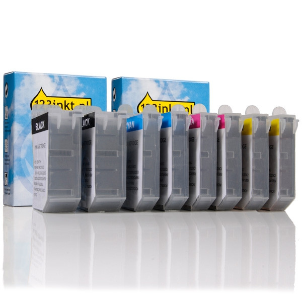 Aanbieding: 123inkt huismerk vervangt 2x Brother LC-600 serie LC600BKC LC600CC LC600MC LC600YC 125600 - 1