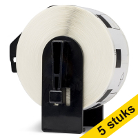 Aanbieding: 123inkt huismerk vervangt 5x Brother DK-11221 vierkant label wit