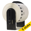 Aanbieding: 123inkt huismerk vervangt 5x Brother DK-22113 continue filmtape transparant  650652