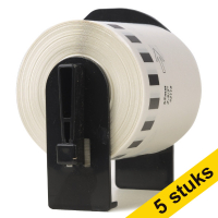 Aanbieding: 123inkt huismerk vervangt 5x Brother DK-22113 continue filmtape transparant