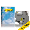 Aanbieding: 123inkt huismerk vervangt 5x Brother TZe-145 tape wit op transparant 18 mm