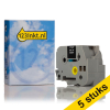 Aanbieding: 123inkt huismerk vervangt 5x Brother TZe-365 tape wit op zwart 36 mm