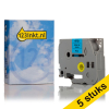 Aanbieding: 123inkt huismerk vervangt 5x Brother TZe-521 tape zwart op blauw 9 mm