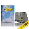 Aanbieding: 123inkt huismerk vervangt 5x Brother TZe-M961 tape zwart op mat zilver 36 mm  650689