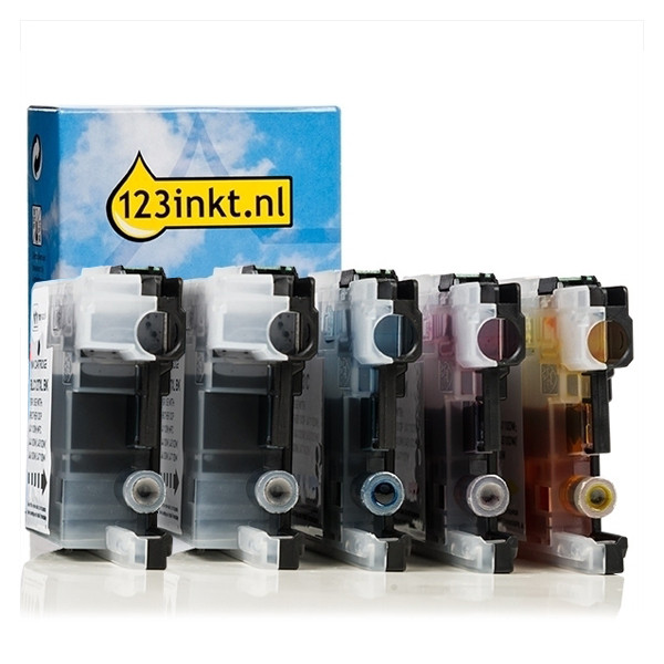 Aanbieding: 123inkt huismerk vervangt Brother LC-123 (2 zwarte + 3 kleuren)  160690 - 1