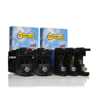 Aanbieding: 123inkt huismerk vervangt Brother LC-1280XL 2x zwart + 3 kleuren  160786