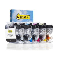 Aanbieding: 123inkt huismerk vervangt Brother LC-3213 2x zwart + 3 kleuren  160772
