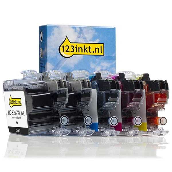 Aanbieding: 123inkt huismerk vervangt Brother LC-3219XL (2 zwarte + 3 kleuren)  160689 - 1