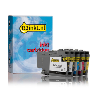 Aanbieding: 123inkt huismerk vervangt Brother LC-426 2x zwart + 3 kleuren  160782