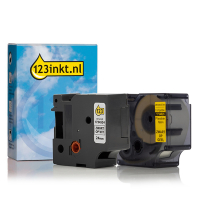 Aanbieding: 123inkt huismerk vervangt Dymo IND Rhino 24 mm tape flexibel nylon multipack (zwart op wit en zwart op geel)