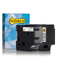 Aanbieding: 123inkt huismerk vervangt Dymo IND Rhino 24 mm tape permanent polyester multipack (zwart op wit en zwart op transparant) 1734523C 1805433C 089239