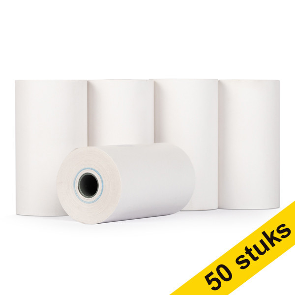 Aanbieding: 123inkt kassarol 57x30x8 thermo wit (50 stuks)  300335 - 1