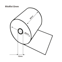 Aanbieding: 123inkt kassarol 80x80x12 thermo wit 48 grams (100 stuks) 303622
