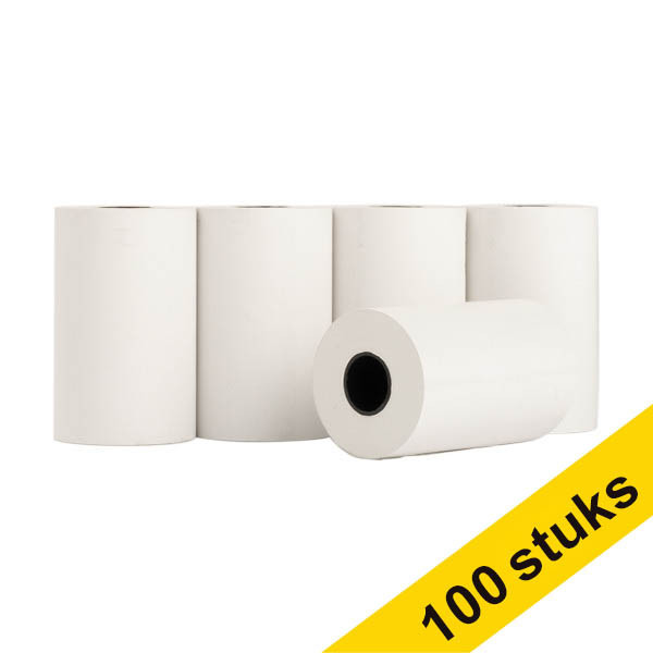 Aanbieding: 123inkt pinrol 57x35x12 mm thermo wit (100 stuks) 303664 - 1